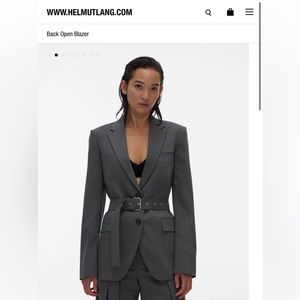 The Helmut Lang Back Open Blazer sz 6 grey